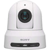 Sony BRC-X400 4K PTZ camera in white with HDMI, IP, and 3G-SDI output, featuring a professional zoom lens and camera controls.