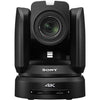Sony BRC-X1000 4K PTZ camera with POE+ featuring a sleek design, lens, and control panel for professional video streaming.