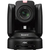 Sony BRC-X1000 4K PTZ camera with POE+ showing its professional 4K lens and sleek black design for high-quality video production.