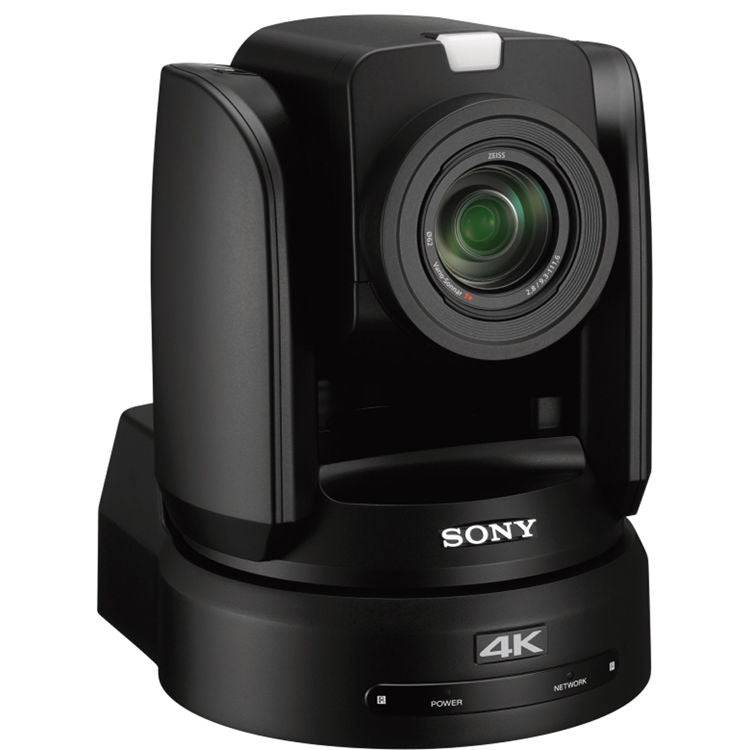 Sony BRC-X1000 4K PTZ Camera with POE+ showing front view with lens and control panel for professional video streaming and broadcasting. – image 2