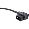 IDX System Technology DC cable for Canon CINE-SERVO lens, showing connection to video camera in a professional setup.