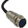 IDX System Technology DC cable for Canon CINE-SERVO lens, shown with top view of the cable connector for video cameras.