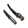 Canare L-2.5CHD 3G-SDI cable with 1.0/2.3 DIN to BNC female connectors, 1-foot SDI cable for professional video connections.