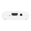 Datavideo CAP-2 HDMI to USB 3.0 video capture device shown from the front, compact design for recording HDMI video sources.