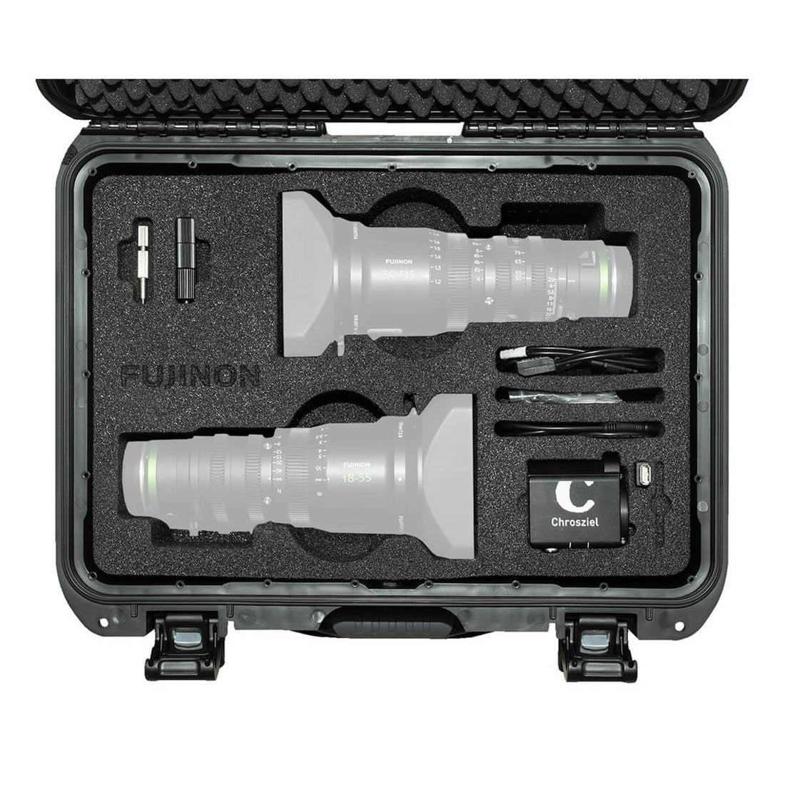 Fujinon Chrosziel Zoom Control Kit for FUJINON MK lenses, compact lens control device with handles and adjustment dials. – image 2
