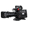 Blackmagic Design URSA Broadcast G2 broadcast camera with front view, featuring professional camera body and controls.