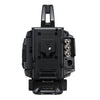 Rear view of Blackmagic Design URSA Broadcast G2 broadcast camera showing controls and connection ports.