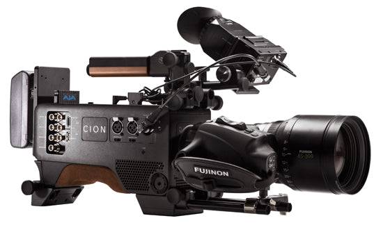 AJA CION 4K UHD professional video camera with large lens and sturdy build for high-quality production filming. – image 1