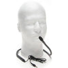 Azden CM-20 unidirectional collar microphone attached to wireless transmitter, capturing clear audio for professional recordings
