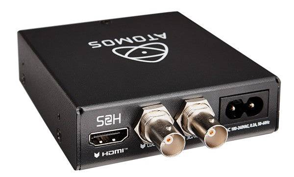 Atomos Connect AC H2S HDMI to SDI video converter connected to professional video equipment. – image 2