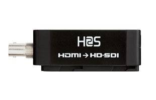 Atomos Connect Battery Converter H2S HDMI to SDI video converter showing side view with ports and connectors – image 6