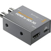 Blackmagic Design HDMI to SDI 3G video converter with power supply, compact device for professional video signal conversion.