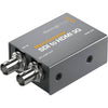 Blackmagic Design Micro Converter SDI to HDMI 3G video converter with power supply, showing compact device connected to cables