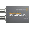Blackmagic Design Micro Converter SDI to HDMI 3G video converter with power supply, shown from the top view.