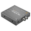 Blackmagic Design Mini Converter Analog to SDI video converter showing input and output ports on a compact device.