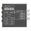 Blackmagic Design Mini Converter Audio to SDI 4K video converter with input and output ports shown on the back panel.