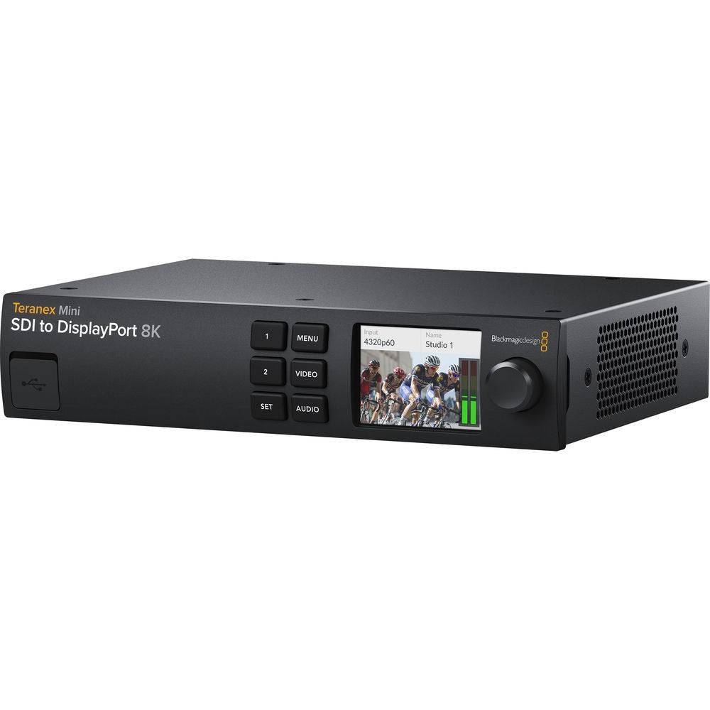 Blackmagic Design Teranex Mini SDI to DisplayPort 8K HDR video converter showing ports and compact design. – image 1