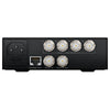 Blackmagic Design Teranex Mini 12G-SDI to Quad SDI Converter showing rear ports and connections on a professional video converter device.