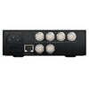 Blackmagic Design Teranex Mini Quad SDI to 12G-SDI video converter showing front view with input and output ports.