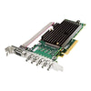 AJA Corvid 88 8-channel 3G-SDI I/O card in a fanless design, shown installed in a professional video capture setup.