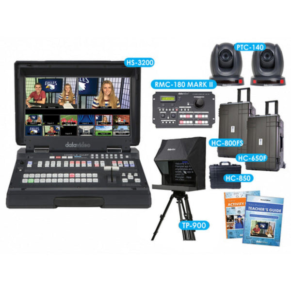 Datavideo K-12 complete video production equipment bundle with professional camera, switcher, and accessories for educational use – image 1