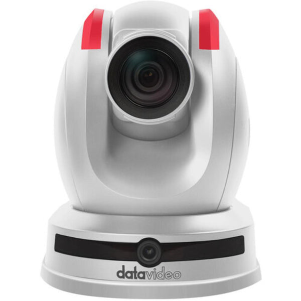 Datavideo PTC-155T HDBaseT PTZ camera with 30x zoom, white color, 1080p resolution, SDI/HDMI/IP tracking, professional video camera – image 1
