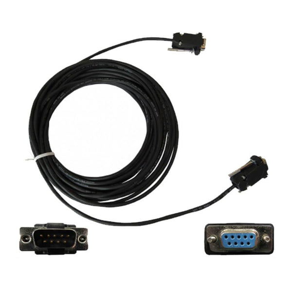 PTZOptics serial DB9 male to female plenum-rated extender cable, 75 feet, for serial device connections. – image 1