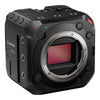 Panasonic Lumix BS1H 4K box-style mirrorless cinema camera with professional digital camera features and compact design.
