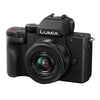 Panasonic Lumix DC-G100 4K mirrorless digital camera with lens, compact design, and ergonomic grip for high-quality photography.