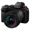 Panasonic Lumix S5 4K mirrorless digital camera with 20-60mm lens, showing front view with camera body and lens attached