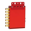 Rear view of Decimator Design MD-DUCC multi-definition video down-up cross converter showing input and output ports.