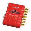 Decimator Design MD-DUCC multi-definition down-up cross converter device with input and output ports, top view image.