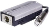 Datavideo DDC-4012H in-line XLR DC-DC power converter showing XLR connection and voltage adjustment buttons.