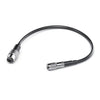 Blackmagic Design SDI cable with DIN 1.0/2.3 to BNC female adapter connector, 7.9-inch length for professional video connections.