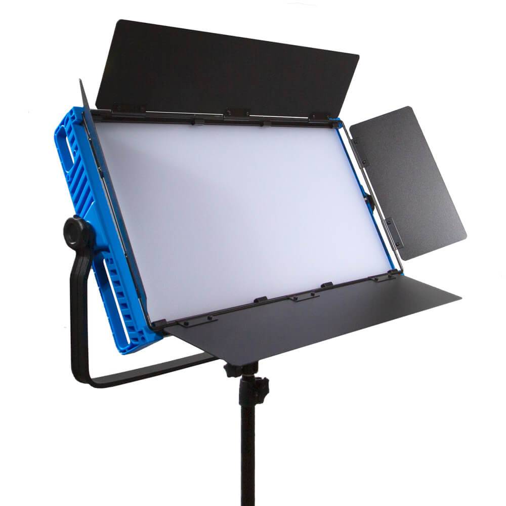 Dracast Kala Plus Series LED4000 RGBWW panel light for professional production equipment, showing colorful lighting setup. – image 4