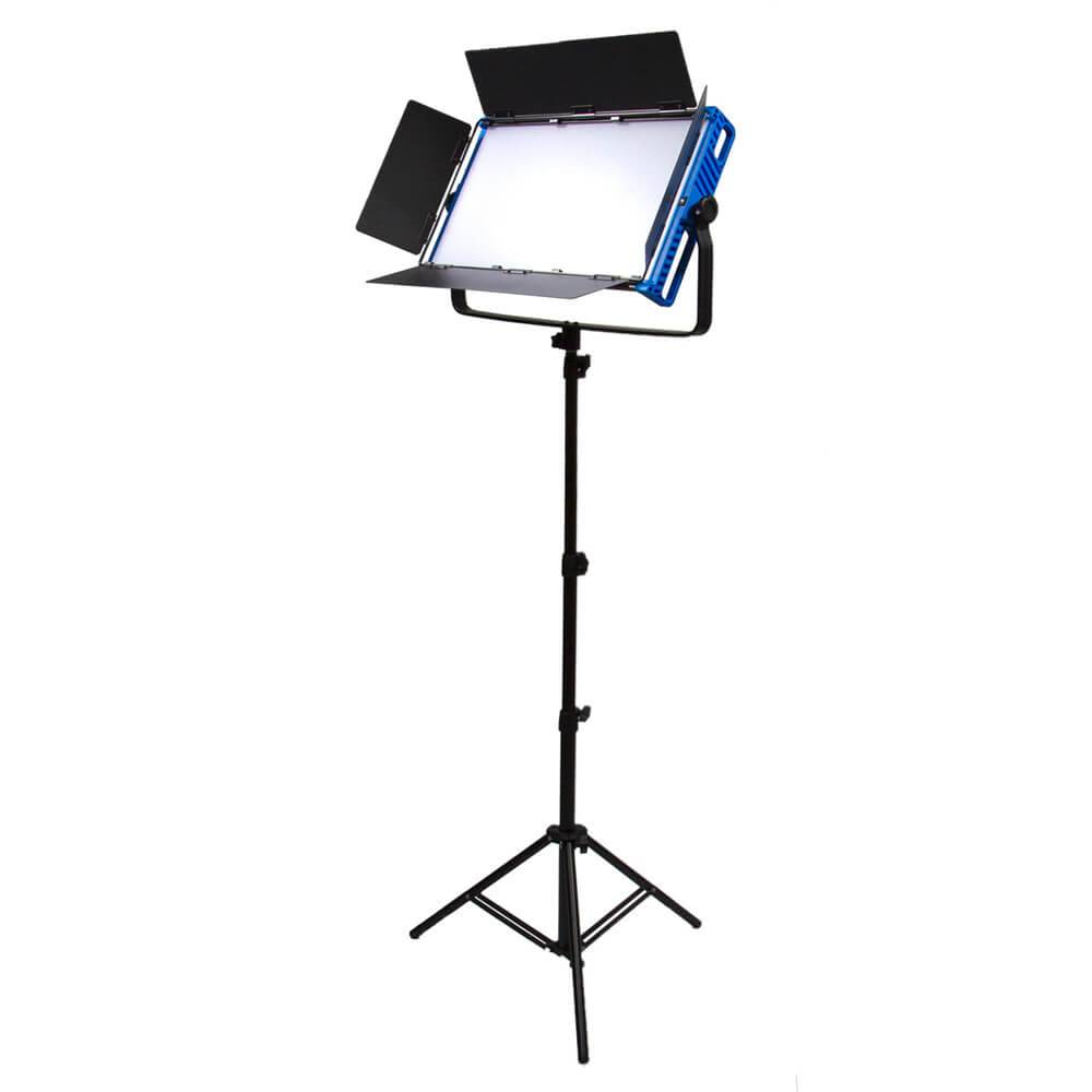 Dracast Kala Plus Series LED4000 RGBWW panel light for production, showing adjustable color settings and bright LED panels. – image 1