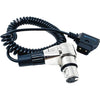 Kondor Blue D-Tap to 4-Pin XLR Female Right Angle Adapter Power Coiled Cable - Coremicro