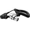 Kondor Blue D-Tap to 4-Pin XLR Female Right Angle Adapter Power Coiled Cable - Coremicro