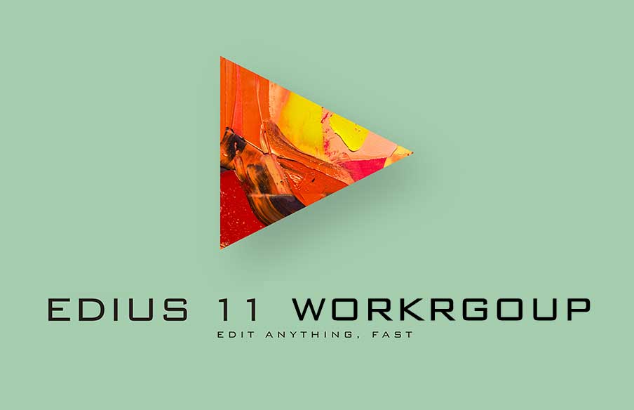 Grass Valley EDIUS 11 Workgroup nonlinear video editing software interface on screen, showcasing editing timeline and tools. – image 1