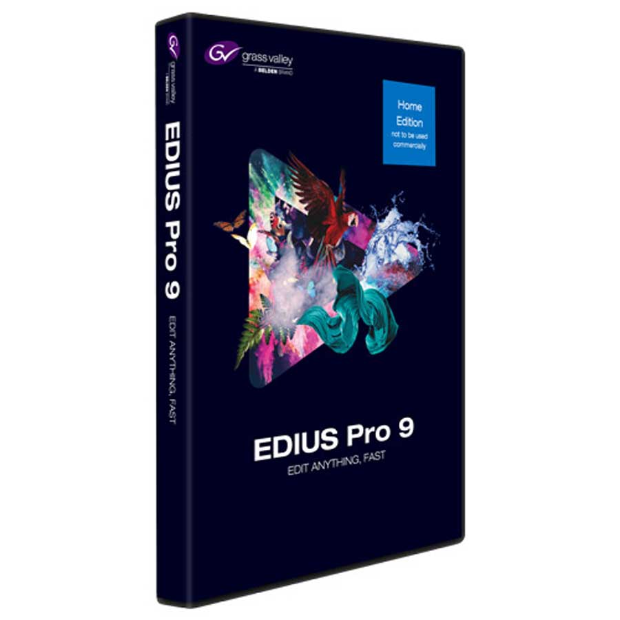 Grass Valley EDIUS Pro 9 Home Edition video editing software download interface on a computer screen. – image 1