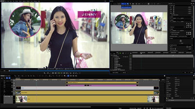Grass Valley EDIUS X Workgroup upgrade for video editing, showing the software interface on a computer screen.