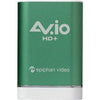 Epiphan AV.IO HD+ USB capture card connected to a computer, used for high-quality video recording and streaming.