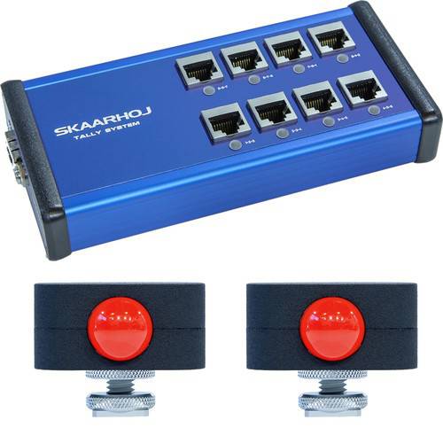 SKAARHOJ 8-Channel Tally Box System with 2 Tally Lights Kit - Coremicro – image 1