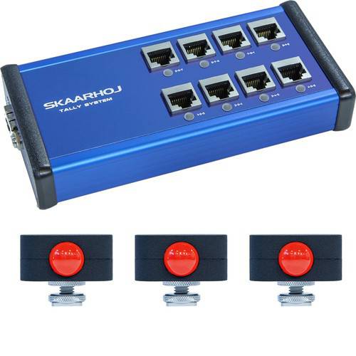 SKAARHOJ 8-Channel Tally Box System with 3 Tally Lights Kit - Coremicro – image 1