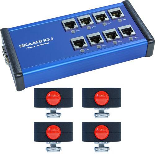 SKAARHOJ 8-Channel Tally Box System with 4 Tally Lights Kit - Coremicro – image 1