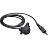 Azden EX-503L omni-directional lavalier microphone clipped to clothing for clear audio recording.