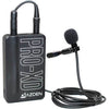 Azden EX-507XD professional lapel microphone with clip, designed for high-quality audio recording and broadcasting.