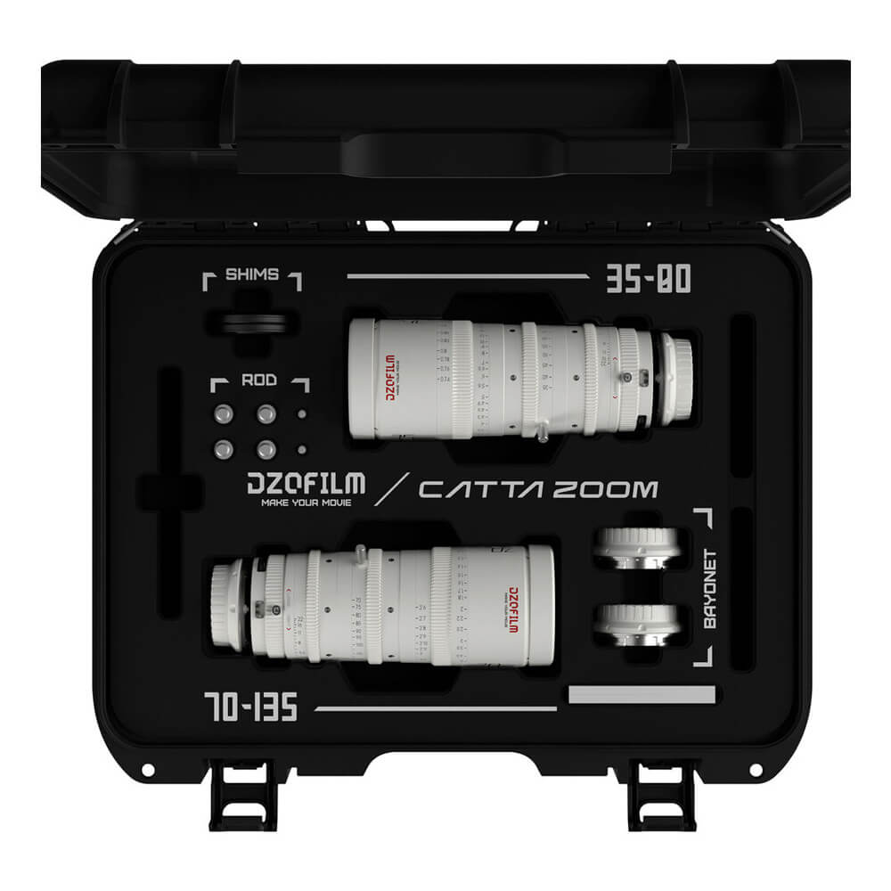 DZOFilm Catta Zoom 35-80 & 70-135 mm T2.9-22 E-Mount Cine Lens Bundle (White) - Coremicro – image 1
