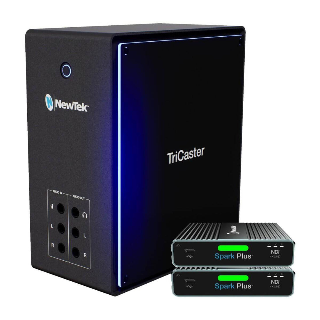 Vizrt TriCaster Mini 4K rental unit with multiple input ports and compact design for professional live video production. – image 1