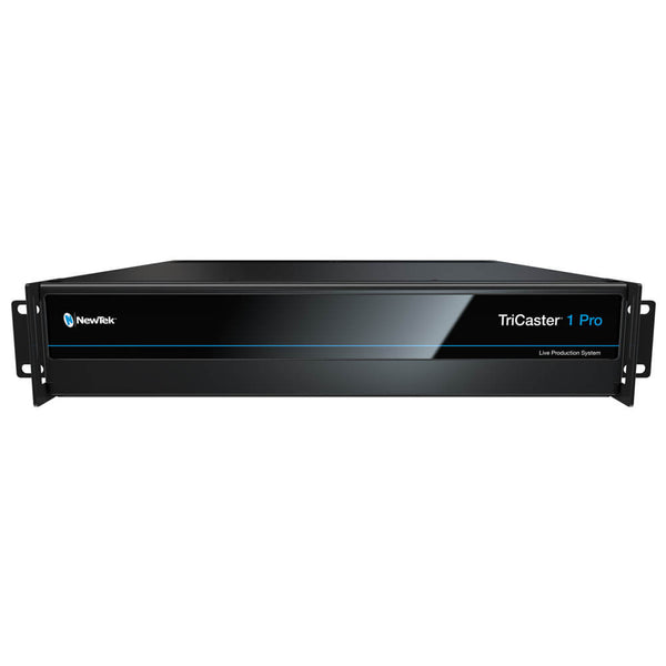 Front view of Vizrt TriCaster 1 Pro rental unit, a professional live video production system with multiple control ports. – image 3